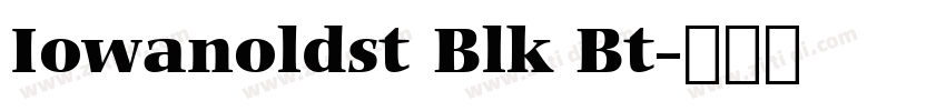 Iowanoldst Blk Bt字体转换